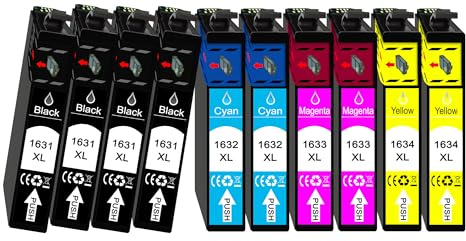 Druckerparadies 10er-Set kompatibel für Epson 16XL Druckerpatronen Workforce WF-2010, WF-2110, WF-2110W, WF-2510, WF-2520, WF-2530, WF-2540, WF-2630, WF-2650, WF-2660, WF-2750, WF-2760