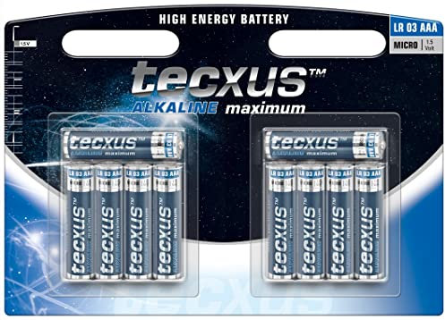 Tecxus LR03 10-BL Single-Use Battery AAA Alcalino 1,5 V - Pilas (Single-Use Battery, AAA, Alcalino, Cilíndrico, 1,5 V, 10 Pieza(s))