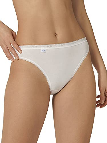 Sloggi Slip da donna 100 Tai 3PK tinta unita (confezione da 3), bianco, 46