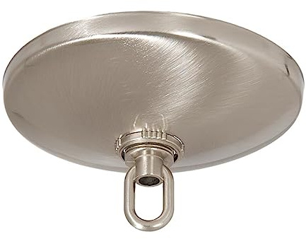B&P Lamp® Screw Collar Ceiling Light Canopy Plate Kit (Satin Nickel)