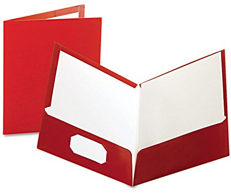 Oxford 51718 Faltmappe mit 2 Fächern, laminiert, für 100 Blatt, 25 Stück