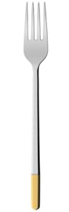Villeroy & Boch 12-6351-0080 Ella Gabel, teilvergoldete Dessert-/Vorspeisengabel, Edelstahl