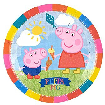 Comogiochi- Teller 23 cm Peppa Wutz, mehrfarbig, 5CG236088
