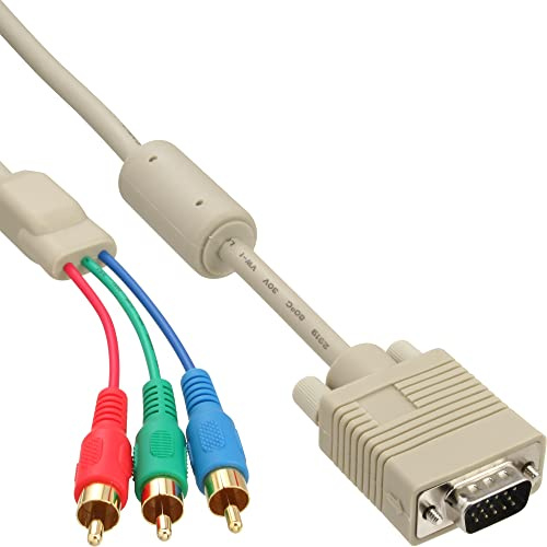 InLine 17202 VGA RGB-kabel, VGA-kontakt till 3 x RCA-kontakt, 2 m