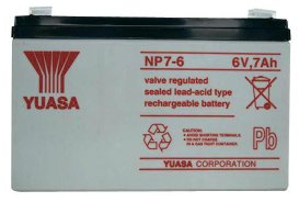 Yuasa NP7-6, 6V 7Ah lead acid battery