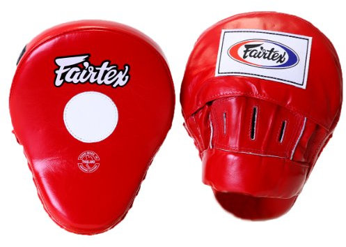 Fairtex Pratzen The Ultimate Contoured Focus Mitts (FMV9), rot/Weiss