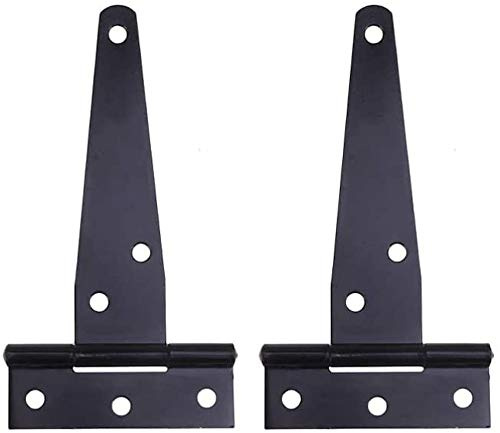 Bulk Hardware BH00125 Paquet de 4 Charnières en T 100 mm Verni Noir