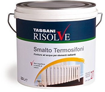 Tassani SMALTO VERNICE ALL'ACQUA BIANCO RADIATORI TERMOSIFONI LT.0,75