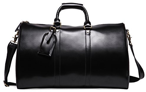Leathario Echtleder Weekender Reisetasche Handgepäck Sporttasche Retro Damen/Herren