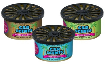 California Car Scents Autoduft Duftdose SET 4 / 3 Dosen / je 1 Dose Melone - Golden State Delight - Meeresbrise