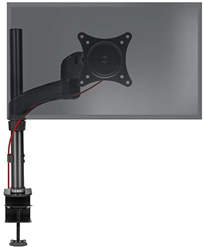 Duronic DM451X2 Support écran PC pour bureau à pince - Esthétique plus soigné avec gestion des câbles intégrés au bras - Hauteur ajustable - Rotatif / Inclinable / Pivotable - Compatibilité universelle avec moniteur d'ordinateur LCD / LED VESA 75 / 100 - Potence et bras en aluminium - 1 extension | Bras pour écran de 15 à 27 pouces Rotatif 360° Inclinable 45° Pivot 180° Charge max 13,8 kg Pince de fixation