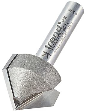 Trend Chamfer V Groove Router Cutter, 1/4 in Shank, 19.4 mm, TCT | Ideal For Chamfering And Decorative V Grooves In Wood, With 1/4 In Shank And TCT Tip, 11/3X1/4TC