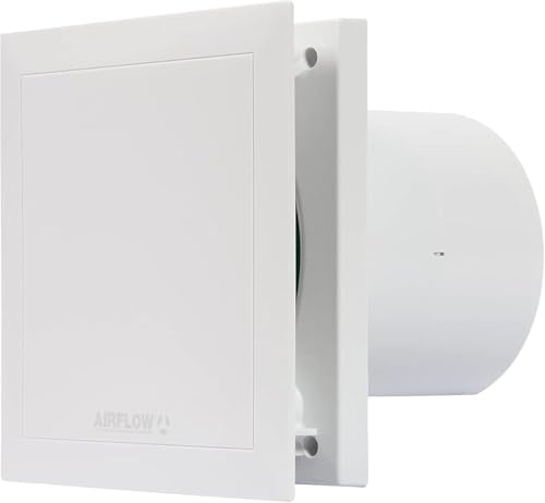 Airflow QT120HT Ventilatore Estrattore 47 l/s – Umidità Regolabile e Timer – Condotto 125 mm – Produzione Tedesca, Certificazione QuietMark 32 dB, Basso Consumo 10/13 W, 2 Velocità, Garanzia 3 Anni