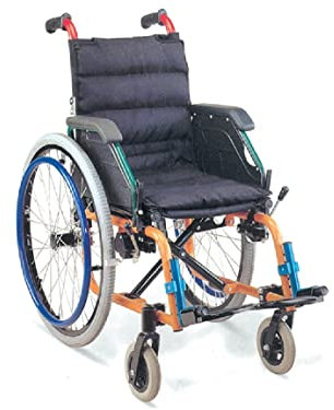 Gima 27708 Carrozzina Pediatrica, Seduta 35 cm, Tessuto Nero