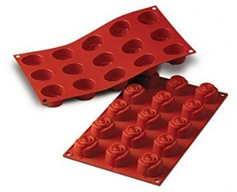 silikomart SF074 Stampo Silicone 15 Small Rose Ø44 mm Made in Italy