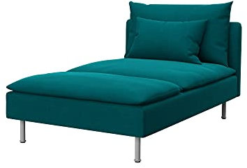 Soferia Überzug Kompatibel Mit SODERHAMN Recamiere Bezug Schonbezug Chaiselongue-Bezug Husse Kratzfest Hydrophobie Allergenfrei Elegance Türkis