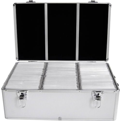 Valigia porta cd e dvd per DJ da 500 posti argento