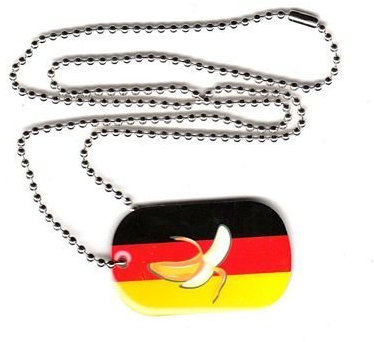 Dog Tag Bananenrepublik Deutschland Erkennungsmarke 30 x 50 mm Fahne by FahnenMax®