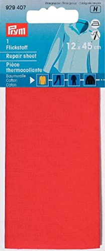 Prym 929407 Flickstoff CO (bügeln) 12 x 45 cm rot