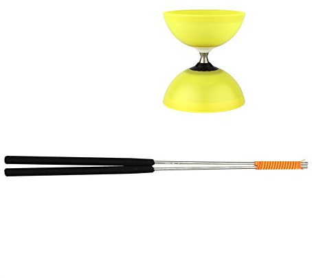 Henrys J04052-05 - Yo-Yo, Diabolo Vision Free Set, inklusive Handstäbe, gelb