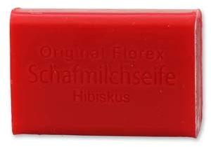 Florex Schafmilchseife Hibiskus 100 g Stück Seife Naturseife Schafmilch