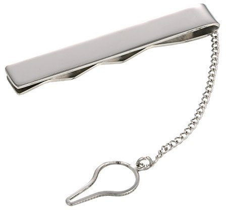 DonDon Herren Krawattenklammer Krawattennadel – Silber Hochglanz