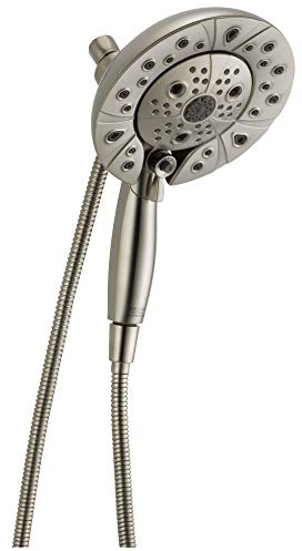 Delta 58480-SS-PK In2ition H2Okinetic 5-Setting Two-in-One Handshower Showerhead, Stainless by Delta Faucet