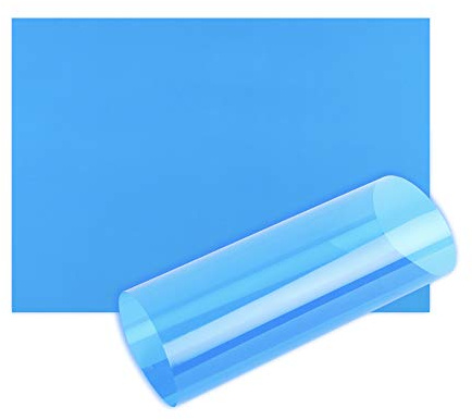 Blue Acetate Sheets OHP Film A4 Acetate Sheet Tinted Page Overlays Reading Aid Colour Clear Plastic Craft Thick (5 Sheets - A4-21cm x 29.7cm)