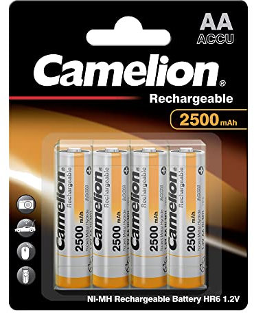 Camelion batteria Ni-MH R6 (AA, 2500mAh, storage box per 4 batterie, 4-pack)