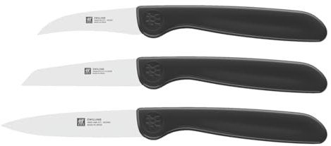 ZWILLING Twin Grip Gemüsemesser-Set, 3-teilig, (Schälmesser 5 cm, Gemüsemesser 8 cm, Spickmesser 8 cm), Kunststoffgriff, Schwarz