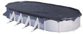 Gre CIPROV731 - Copertura invernale per piscine ovali 730x375 cm, 120 g/m2. Copertura per piscine per proteggere l'acqua della piscina.