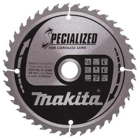 Makita B-32960 Specialized Blade for Cordless Saws 165x20x40T