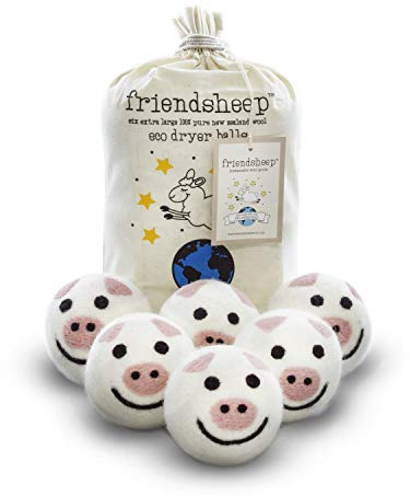 Friendsheep Organic Eco Wool Dryer Balls - 100% Handmade, Fair Trade, Organic, No Lint - Premium Quality