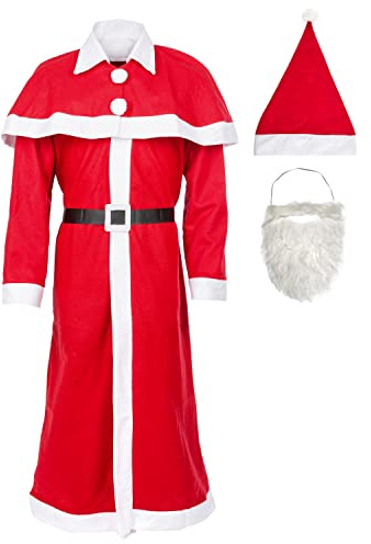 Idena 8580108 - Kostüm Weihnachtsmann, Santa Claus, Weihnachten, Weihnachtskostüm, Faschingskostüme, Rot