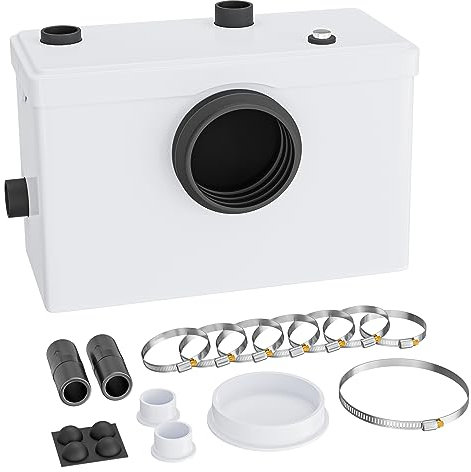 Wiltec 3in1 Trituratore WC Maceratore 600W cassetta pompa trituratrice