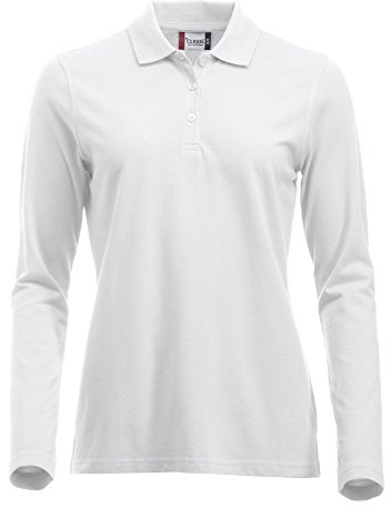 Clique Clothing, maglia a maniche lunghe classica in cotone, da donna, vestibilità moderna, da XS a XXL White X-Large