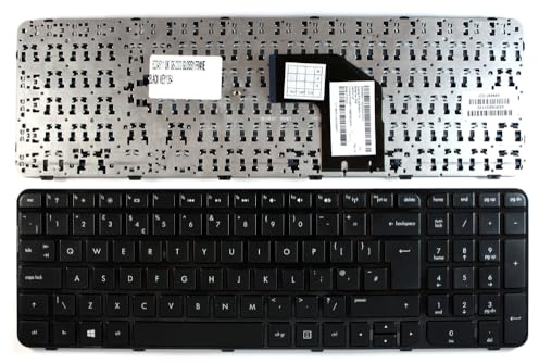 Power4Laptops UK Layout Glossy Black Frame Black Replacement Laptop Keyboard Compatible With HP Pavilion G6-2240