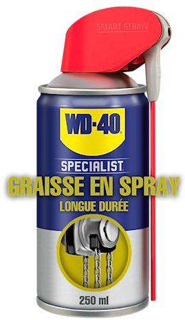 WD-40 SPECIALIST Graisse en Spray Longue Durée • Texture gel, idéale en extérieur, protection anti-corrosion • Aérosol 250 ml