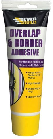 Everbuild Ready Mixed Overlap and Border Adhesive – High Tack for Quick Bonding – Ready to Use – White – 250g