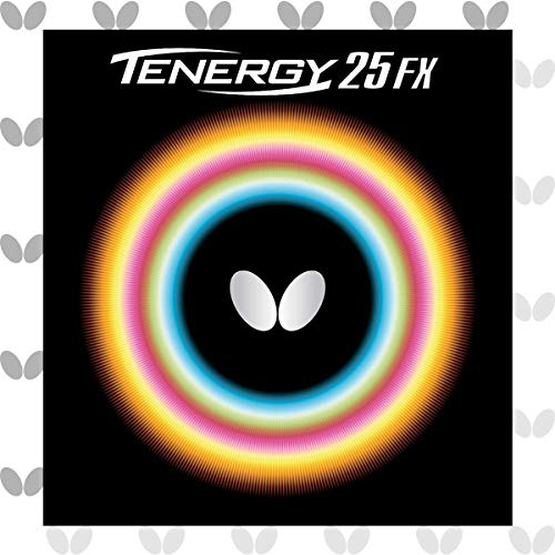 Butterfly Tenergy 25 FX Table Tennis Rubber Sheet - 1.7 mm, 1.9 mm, or 2.1 mm - Red or Black - Professional Table Tennis Rubbers - 1 Inverted Table Tennis Rubber Sheet