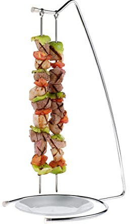 LOUIS TELLIER - Spießhalter mit 2 Plätzen aus Edelstahl - Zum Präsentieren und Flambieren - Höchste Qualität - Französische Marke.