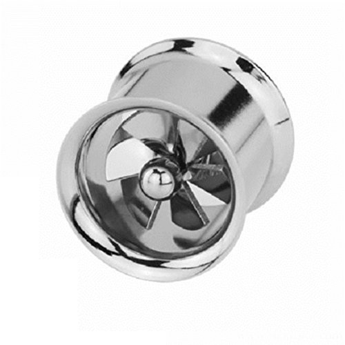 eeddoo Flesh Tunnel Turbine Double Flared Silber Edelstahl 20 mm