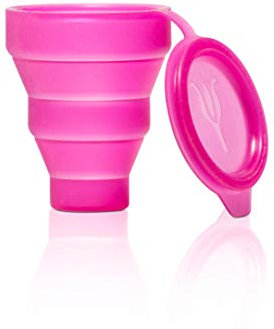 Lybera Sterilizzatore per Coppetta Mestruale, Sterilizzatore Pieghevole per Microonde in Silicone, Made in Italy, Contenitore per Coppette Mestruali Comodo e Pratico per Utilizzo Fuori Casa
