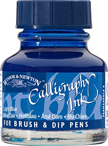 Winsor & Newton Encre de Calligraphie Flacon 30ml 350 Bleu Clair Série 1