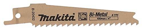Makita B-20432 4 6TPI Nail Embedded Wood Cutting Recipro Saw Blade, 5/pk
