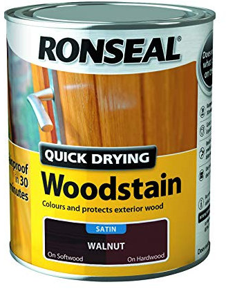 Ronseal Quick Drying Woodstain Walnut Satin 250ml
