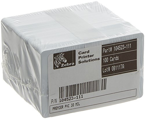 Zebra 104523-111 plastfolie Premier PVC 30 ml, 100 stycken