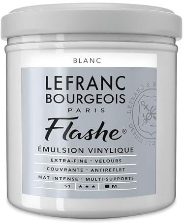 Lefranc Bourgeois - Peinture Acrylique en Vinyle « Flash » Pot de 125 ML - Blanc