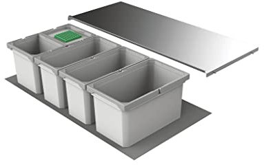 Naber Cox® Box 1T 1000-5 Bio. Abfallsammler, hellgrau.