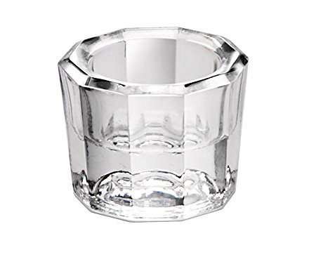 Dappenglas, zum anrühren mischen von Wimpernfarbe, Acrylpulver, Liquid, Dappen Dish Glas, Weiß